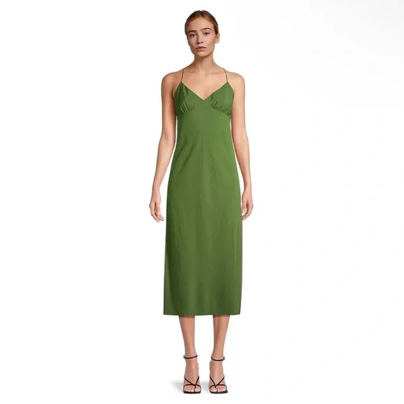 layton midi slip dress Madewell Layton Midi Slip Dress True Black 12 at Amazon Women's Clothing store